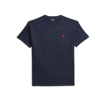 Camiseta Masculina Classic Fit Jersey V-Neck - Azul