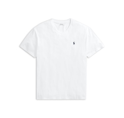 Camiseta Masculina Classic Fit Jersey V-Neck - Branco