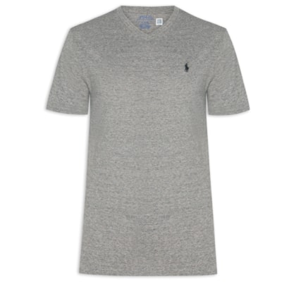 Camiseta Masculina Classic Fit Jersey V-Neck - Cinza
