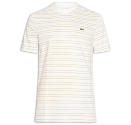 Camiseta Masculina Classic Fit Listrada - Off White
