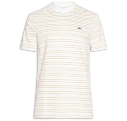 Camiseta Masculina Classic Fit Listrada - Off White