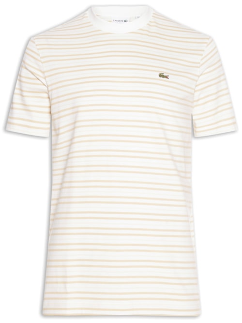 Camiseta Masculina Classic Fit Listrada - Off White