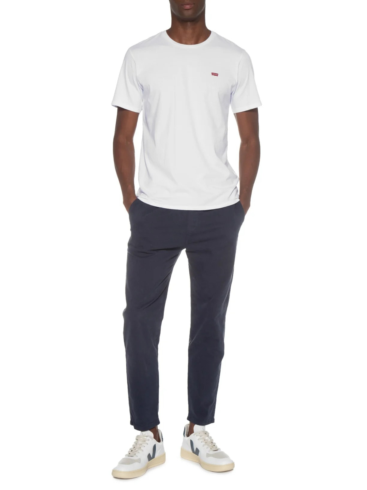 Camiseta Masculina Classic Fit Manga Curta Original Housemark Com Logo Branco Levi's