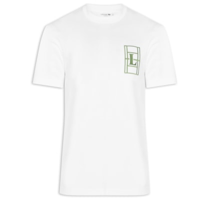 Camiseta Masculina Classic Fit Quadra - Branco