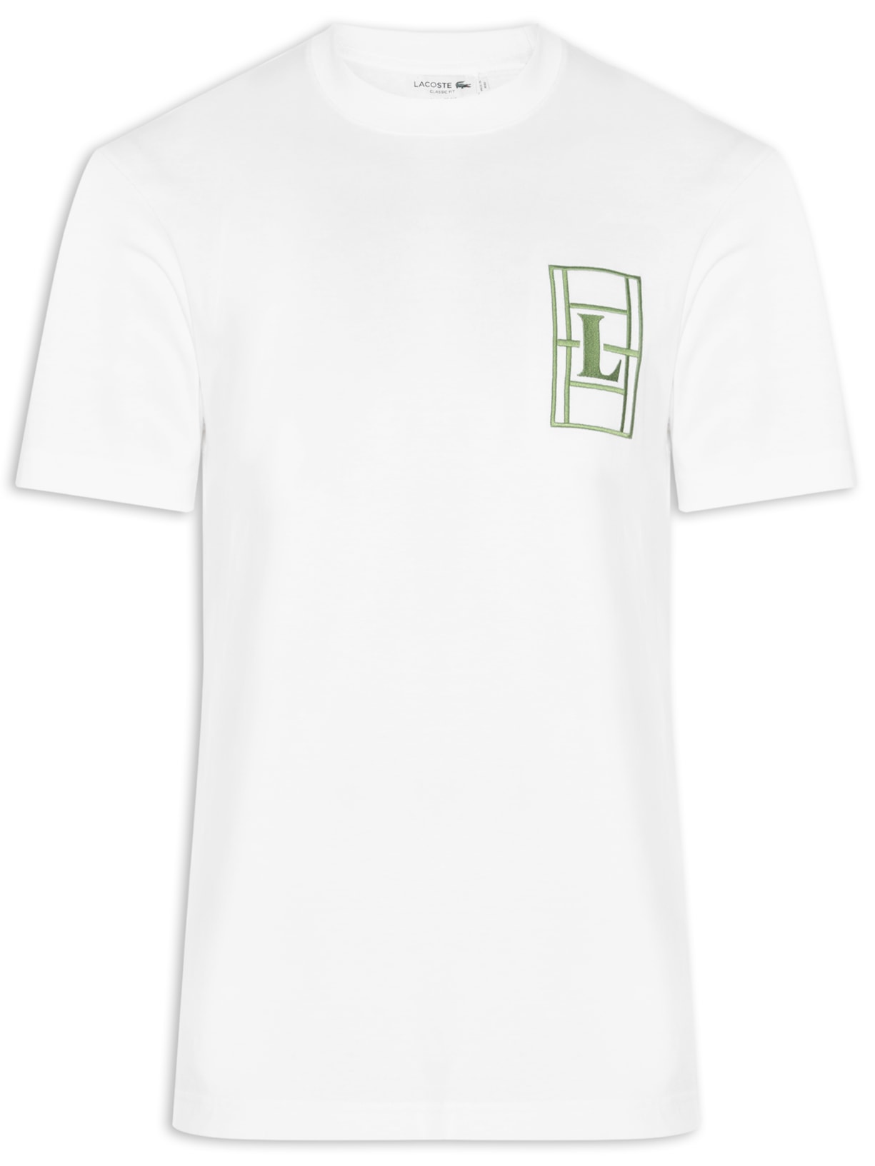 Camiseta Masculina Classic Fit Quadra - Branco