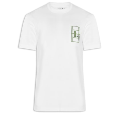 Camiseta Masculina Classic Fit Quadra - Branco