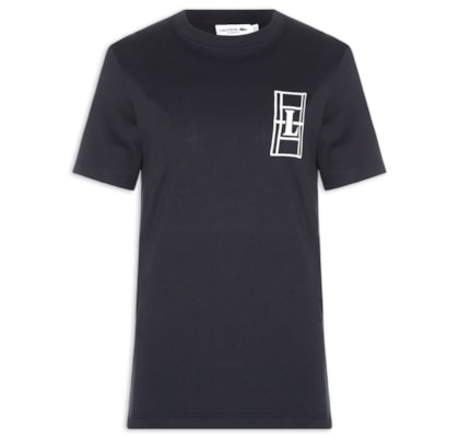 Camiseta Masculina Classic Fit Quadra - Preto