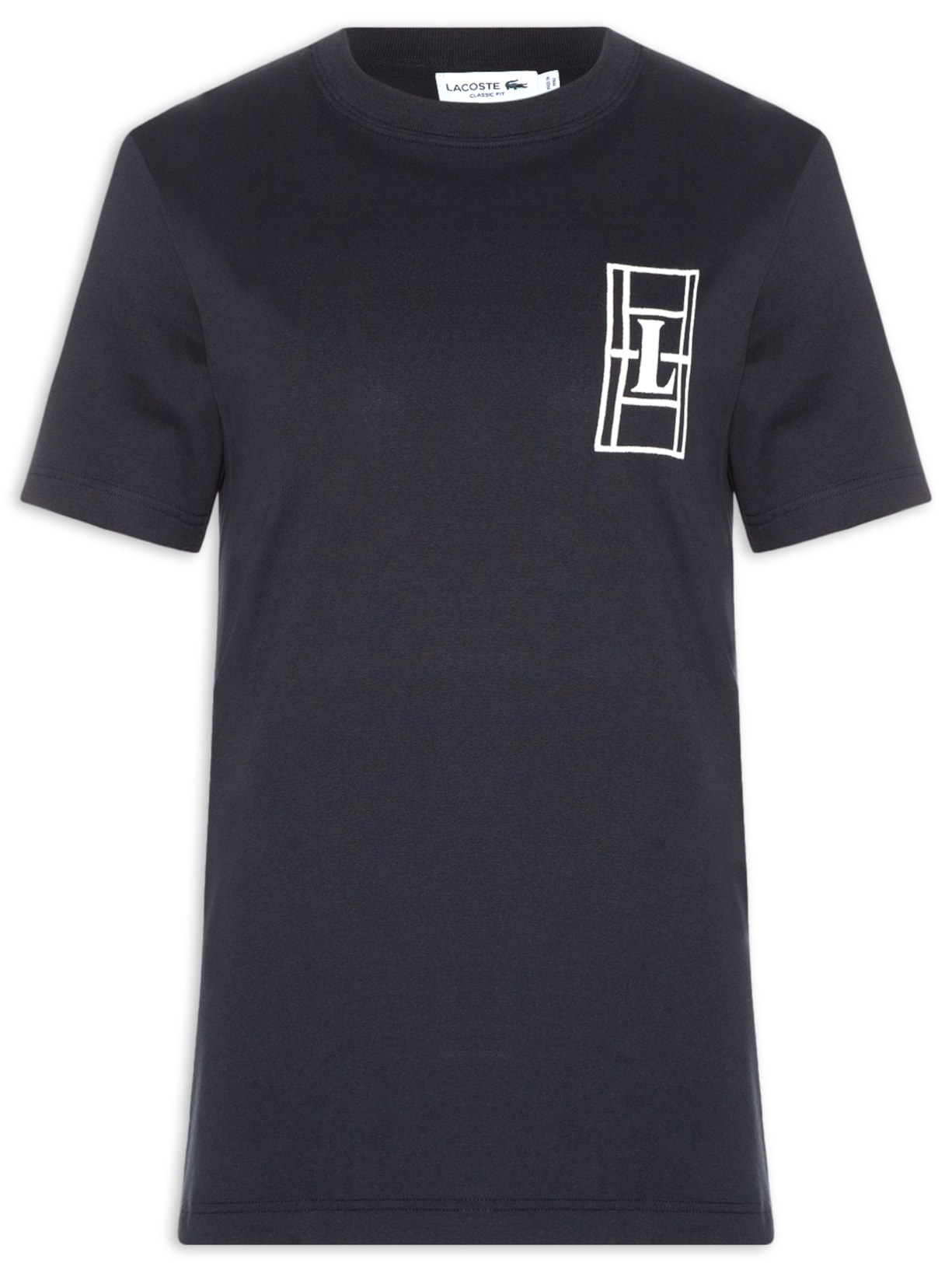 Camiseta Masculina Classic Fit Quadra - Preto