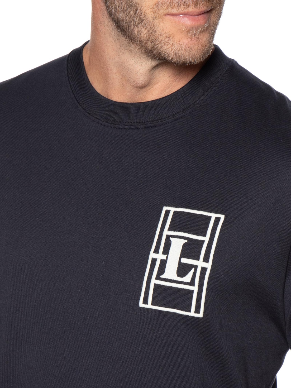 Camiseta Masculina Classic Fit Quadra Preto Lacoste