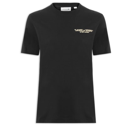 Camiseta Masculina Classic Fit Tennis - Preto