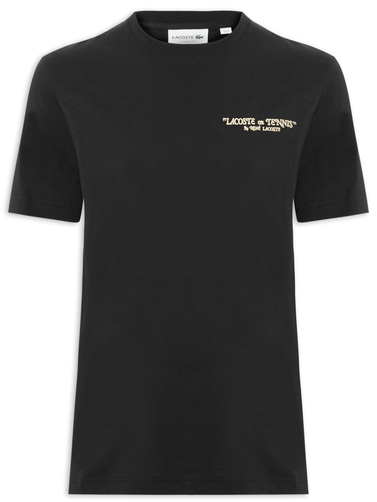 Camiseta Masculina Classic Fit Tennis - Preto