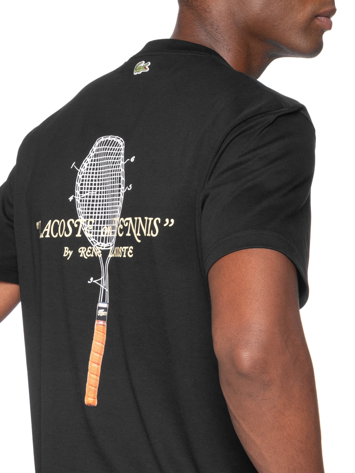 Camiseta Masculina Classic Fit Tennis Preto Lacoste