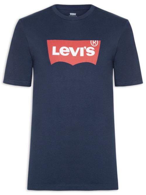 Camiseta Masculina Classic Graphic Set-in Logo - Azul