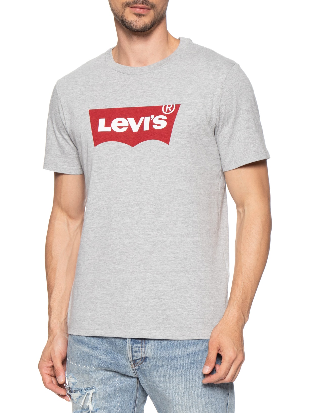 Camiseta Masculina Classic Graphic Set-in Logo Cinza Levi's