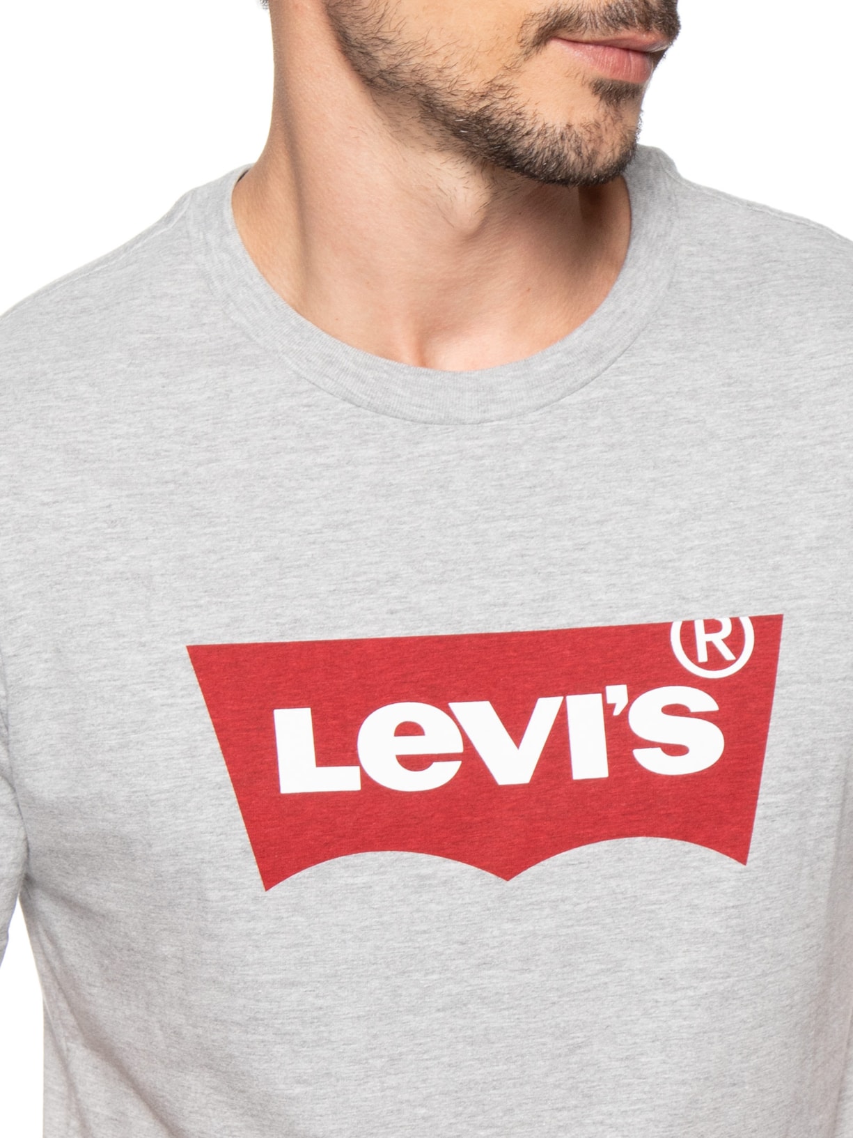 Camiseta Masculina Classic Graphic Set-in Logo Cinza Levi's