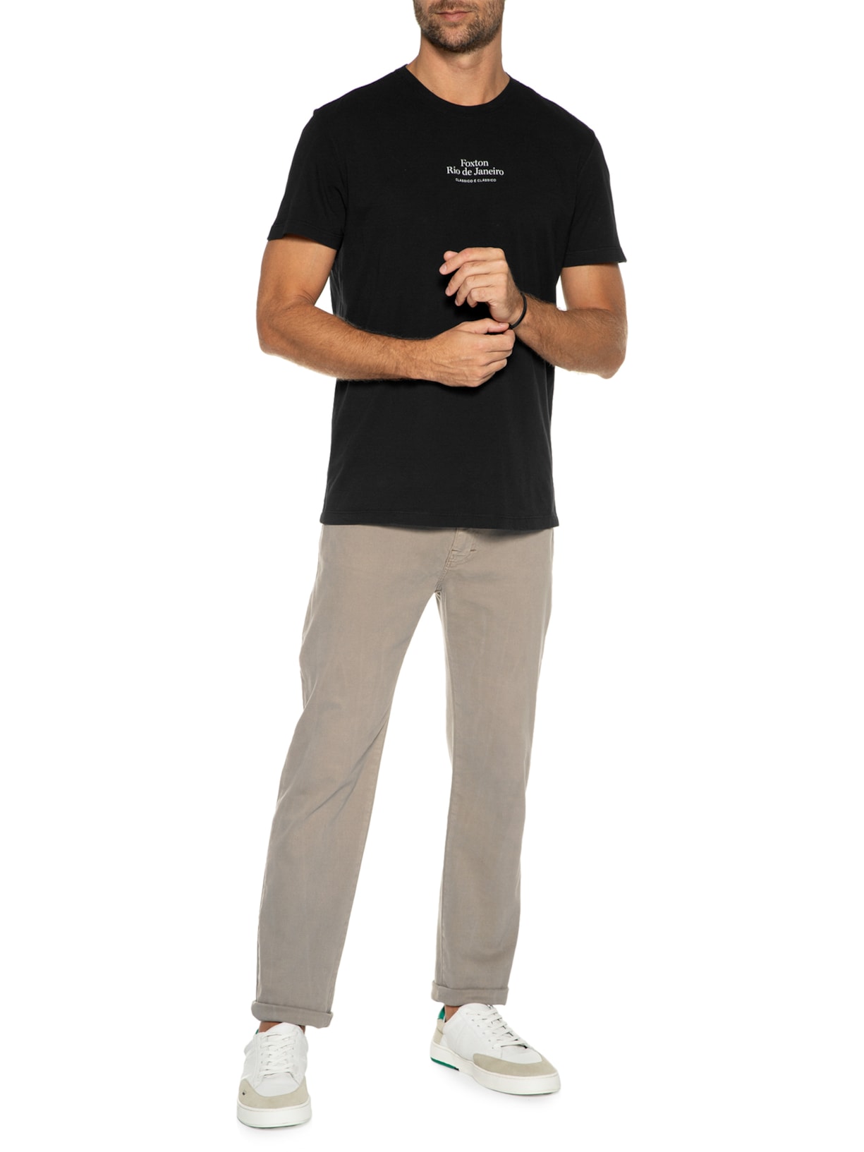 Camiseta Masculina Classic Preto Foxton