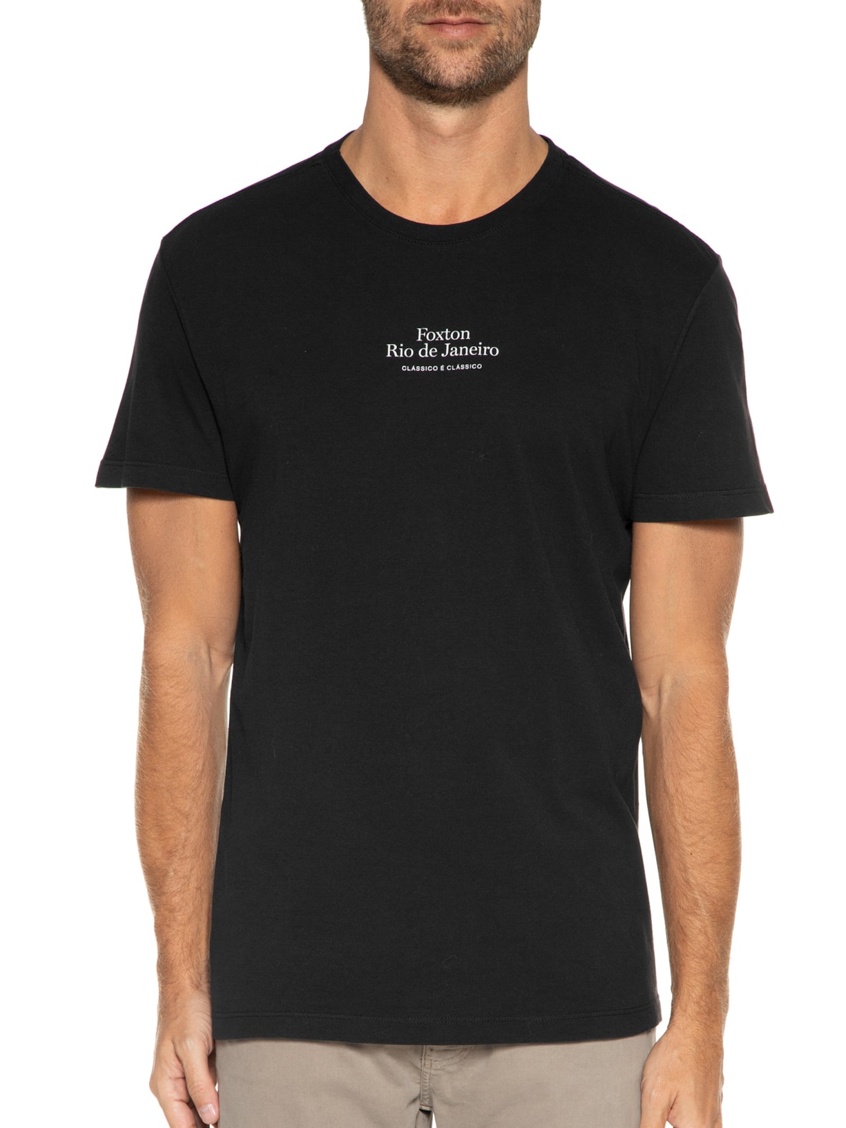Camiseta Masculina Classic Preto Foxton