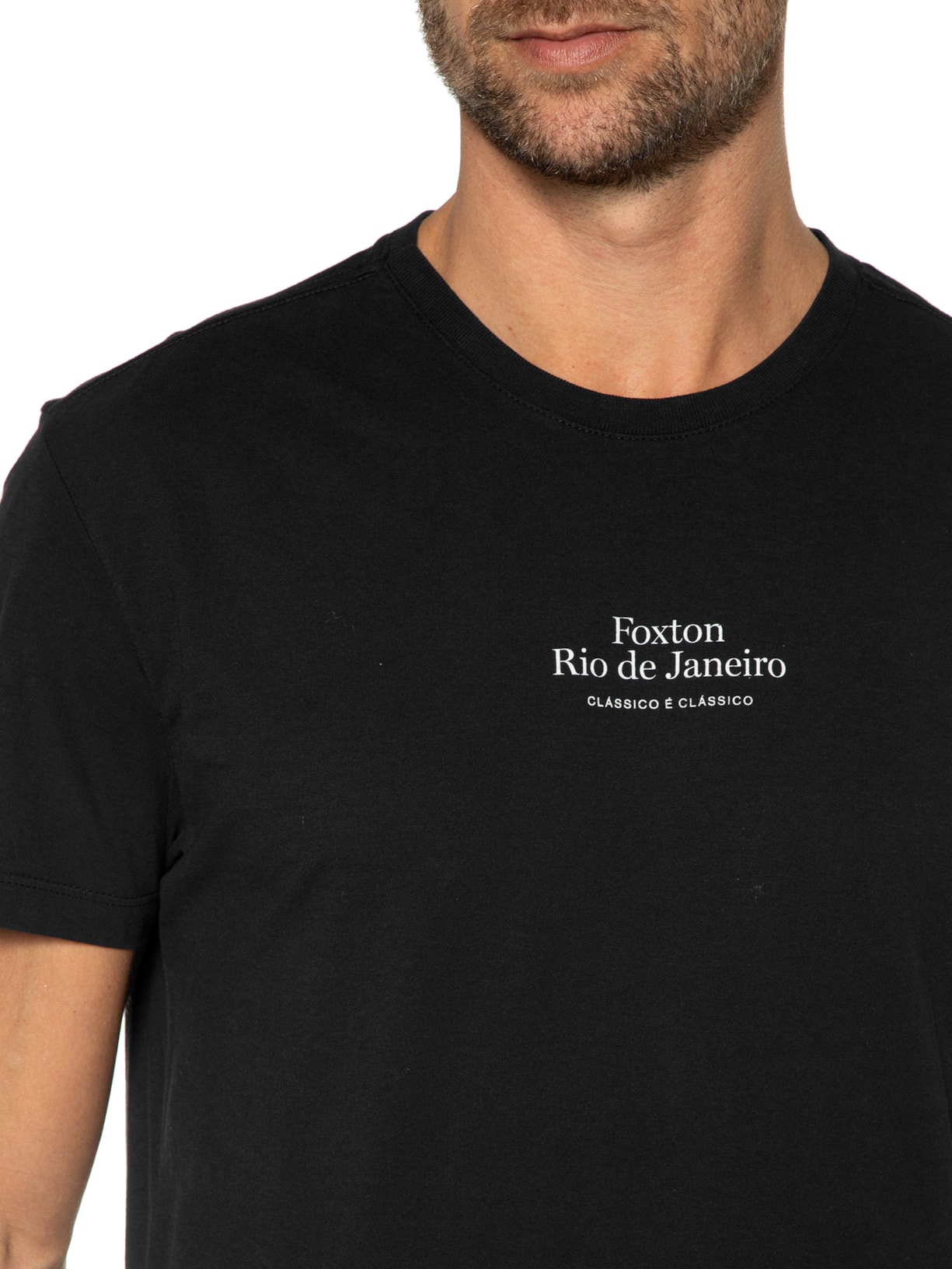 Camiseta Masculina Classic Preto Foxton