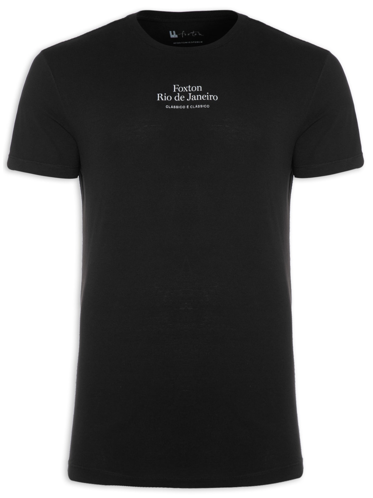 Camiseta Masculina Classic Preto Foxton