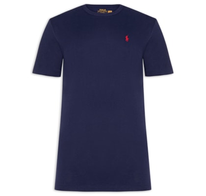 Camiseta Masculina Classic Slim Crewneck Jersey - Azul