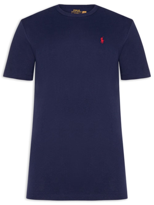 Camiseta Masculina Classic Slim Crewneck Jersey - Azul