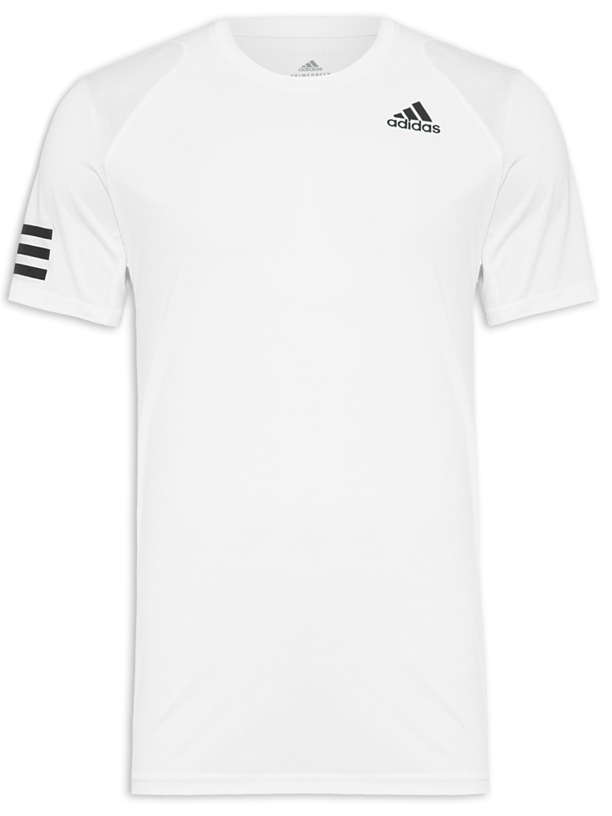 Camiseta Masculina Club 3 Listras Branco Adidas