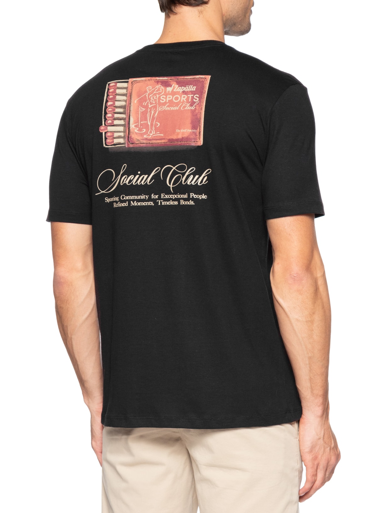 Camiseta Masculina Club Preto Zapalla