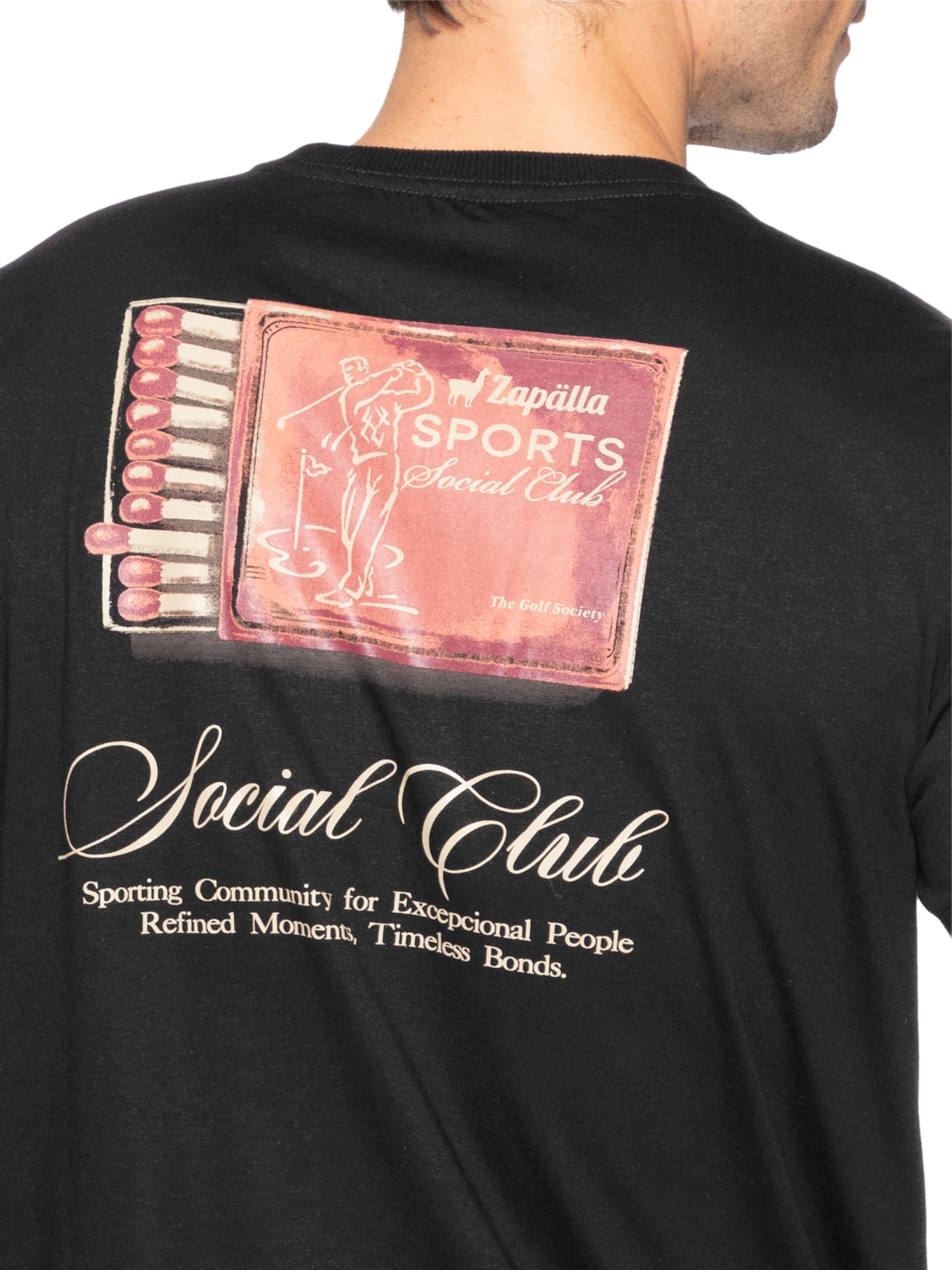 Camiseta Masculina Club Preto Zapalla
