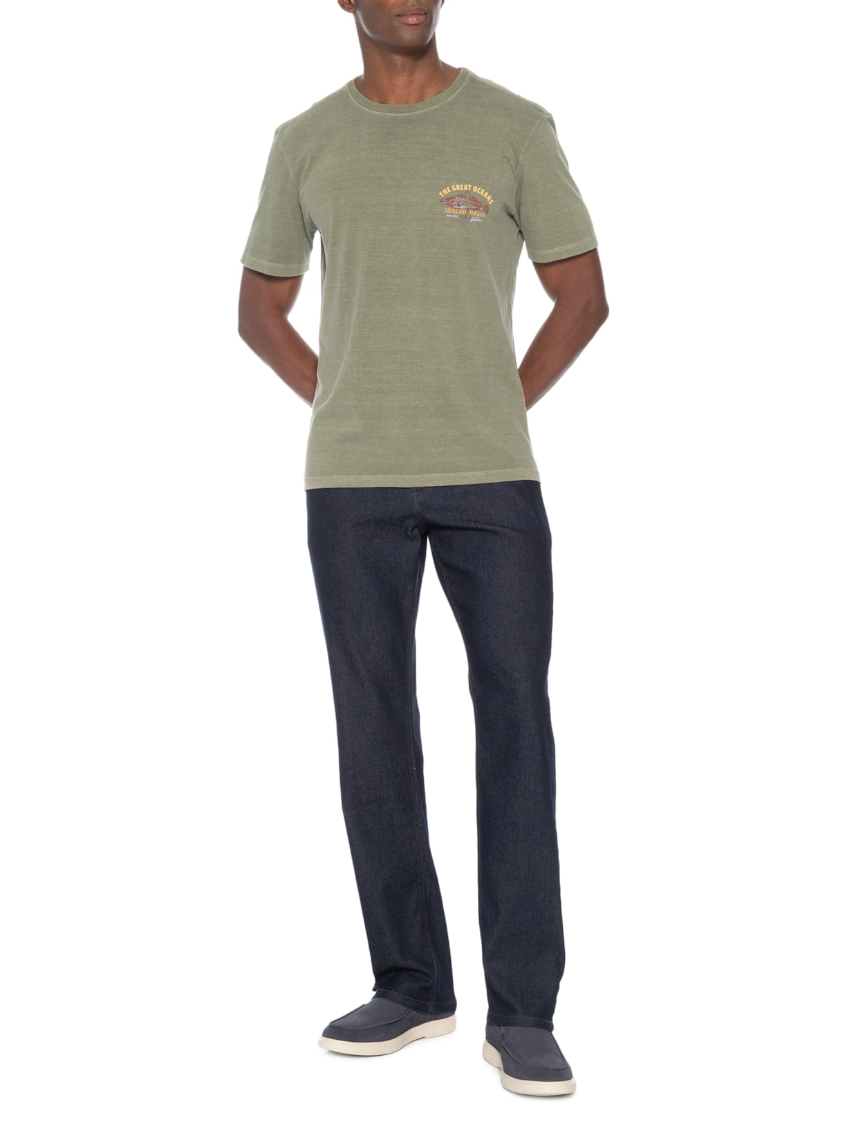 Camiseta Masculina Clube de Pesca Verde Zapalla