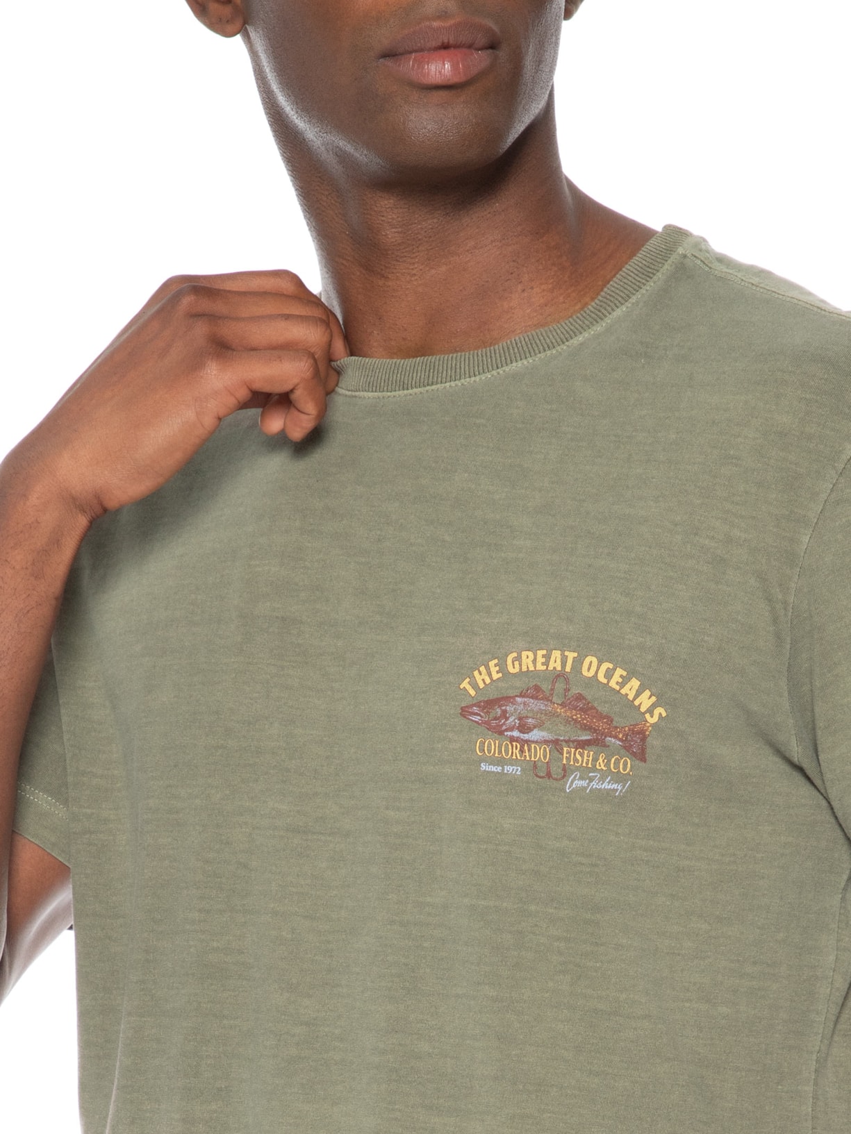 Camiseta Masculina Clube de Pesca Verde Zapalla
