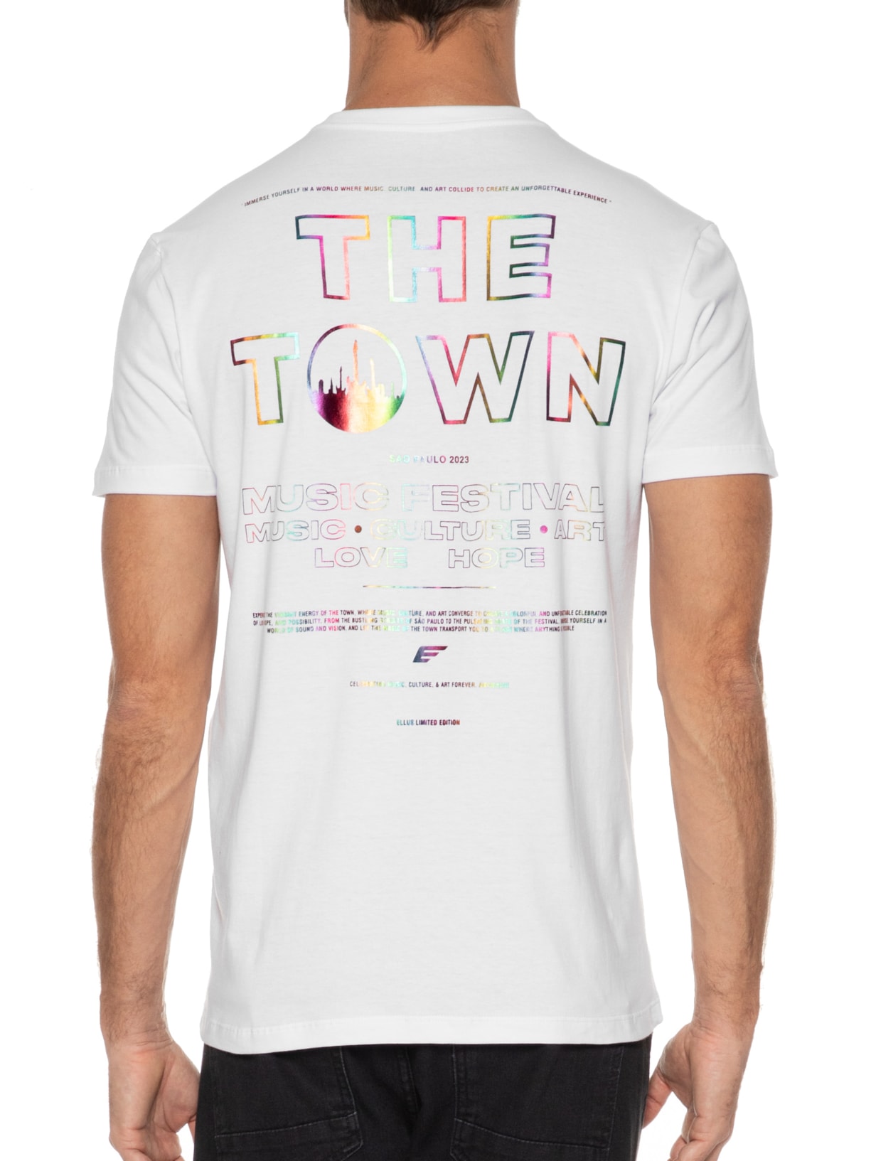 Camiseta Masculina Co Fine The Town Back Classic Manga Curta Branco Ellus