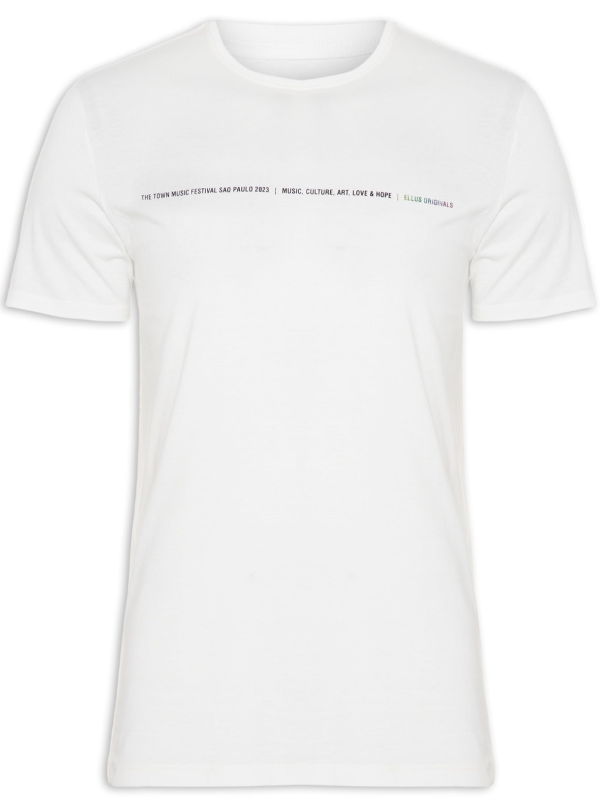 Camiseta Masculina Co Fine The Town Back Classic Manga Curta Branco Ellus
