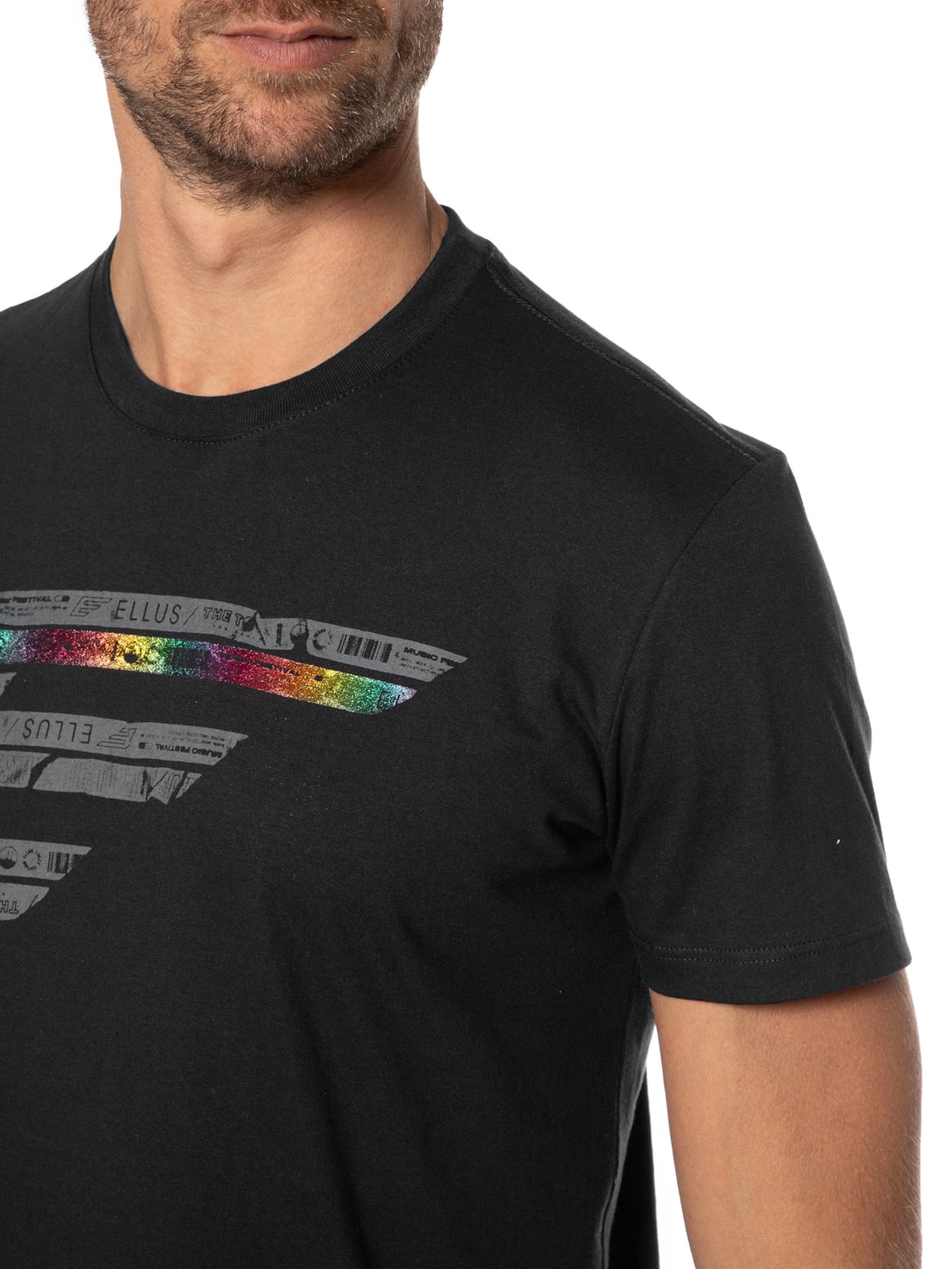 Camiseta Masculina Co Fine The Town Easa Classic Manga Curta Preto Ellus