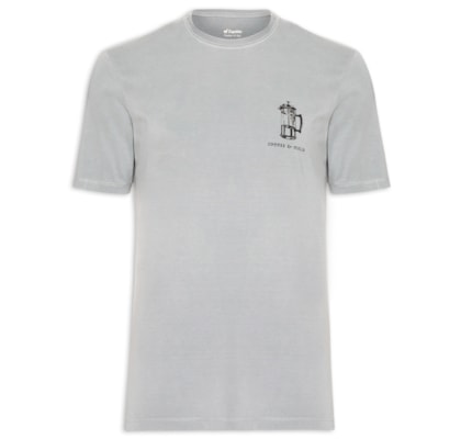 Camiseta Masculina Coffee - Cinza