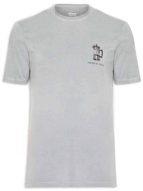 Camiseta Masculina Coffee - Cinza