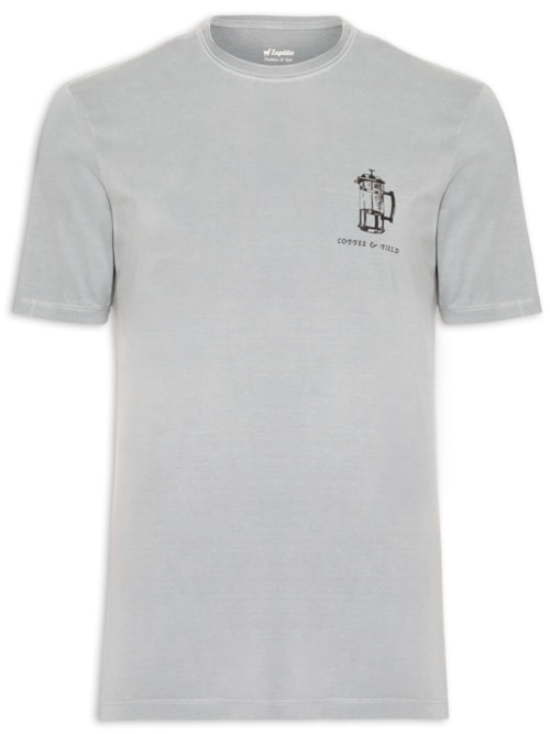 Camiseta Masculina Coffee - Cinza