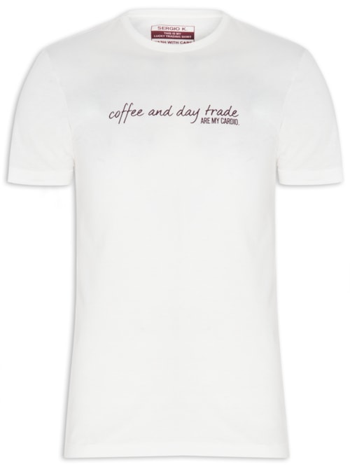 Camiseta Masculina Coffee Day Trade - Off White