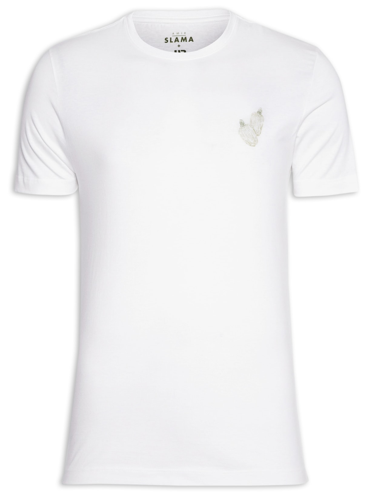 Camiseta Masculina Collab Caju Amigo - Off White