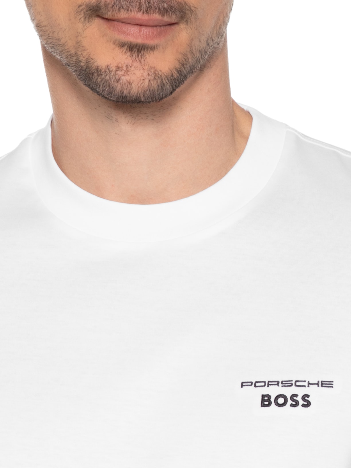 Camiseta Masculina Collab Porshe C Thompson 01 Branco Boss