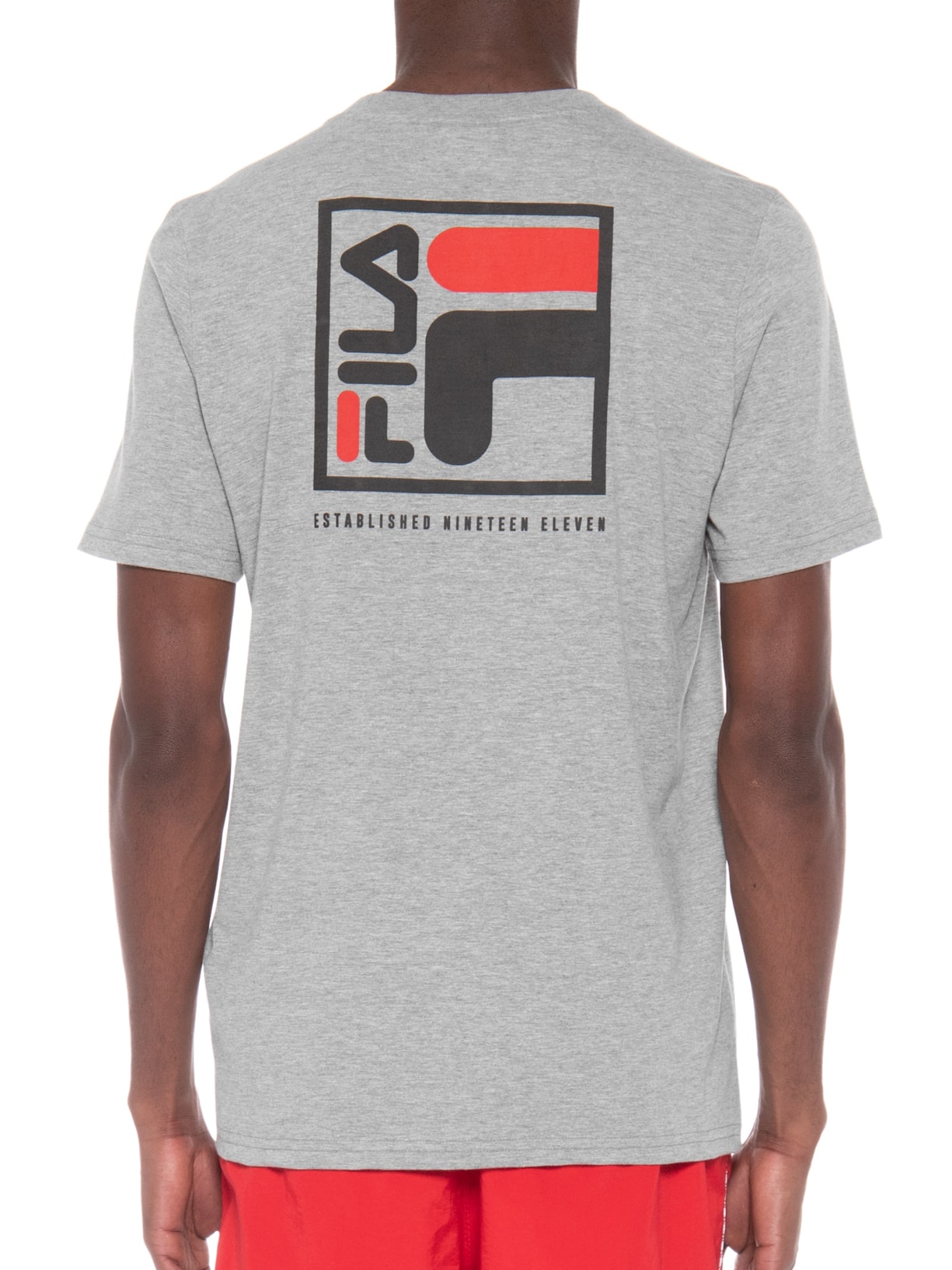 Camiseta Masculina College Cinza Fila