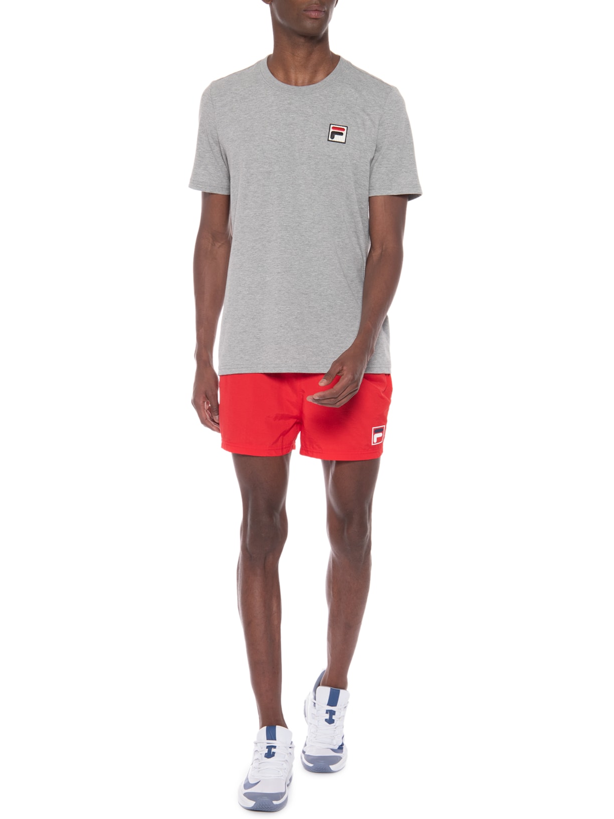 Camiseta Masculina College Cinza Fila