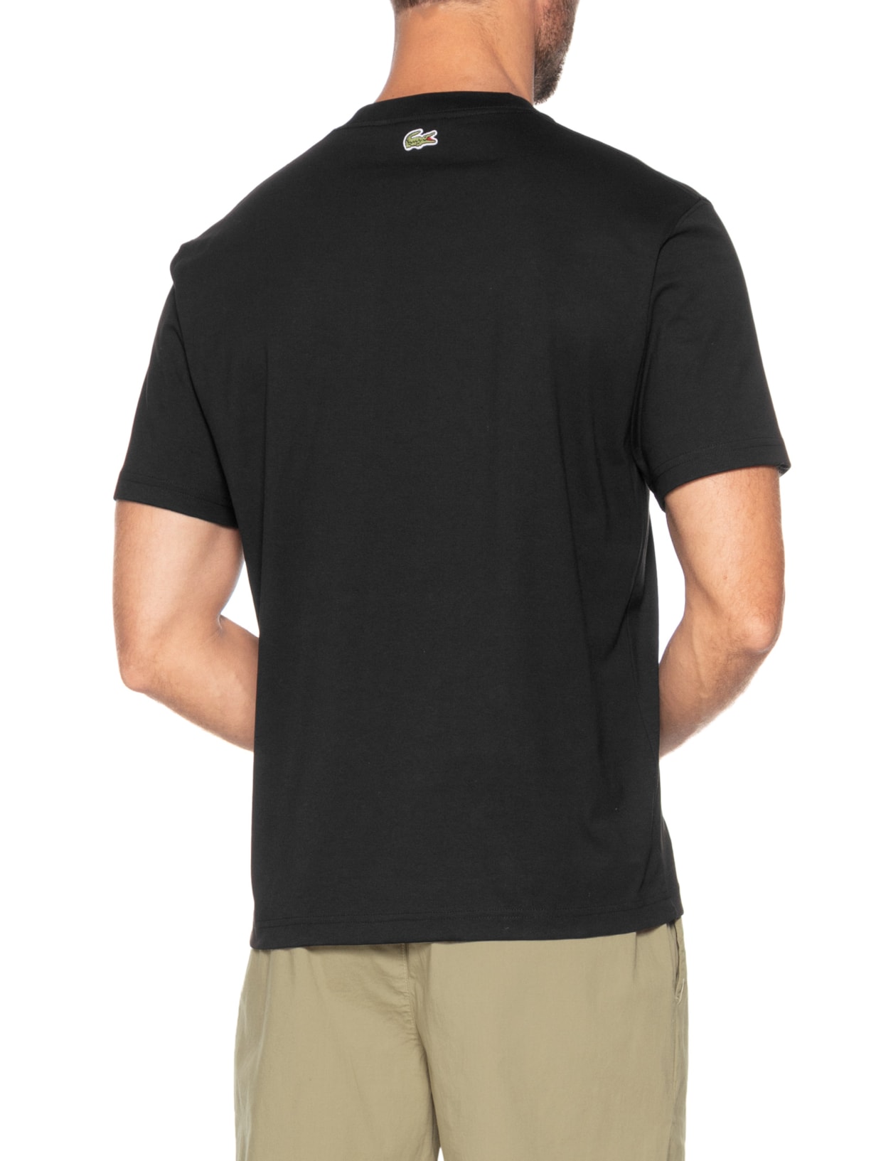 Camiseta Masculina College Preto Lacoste