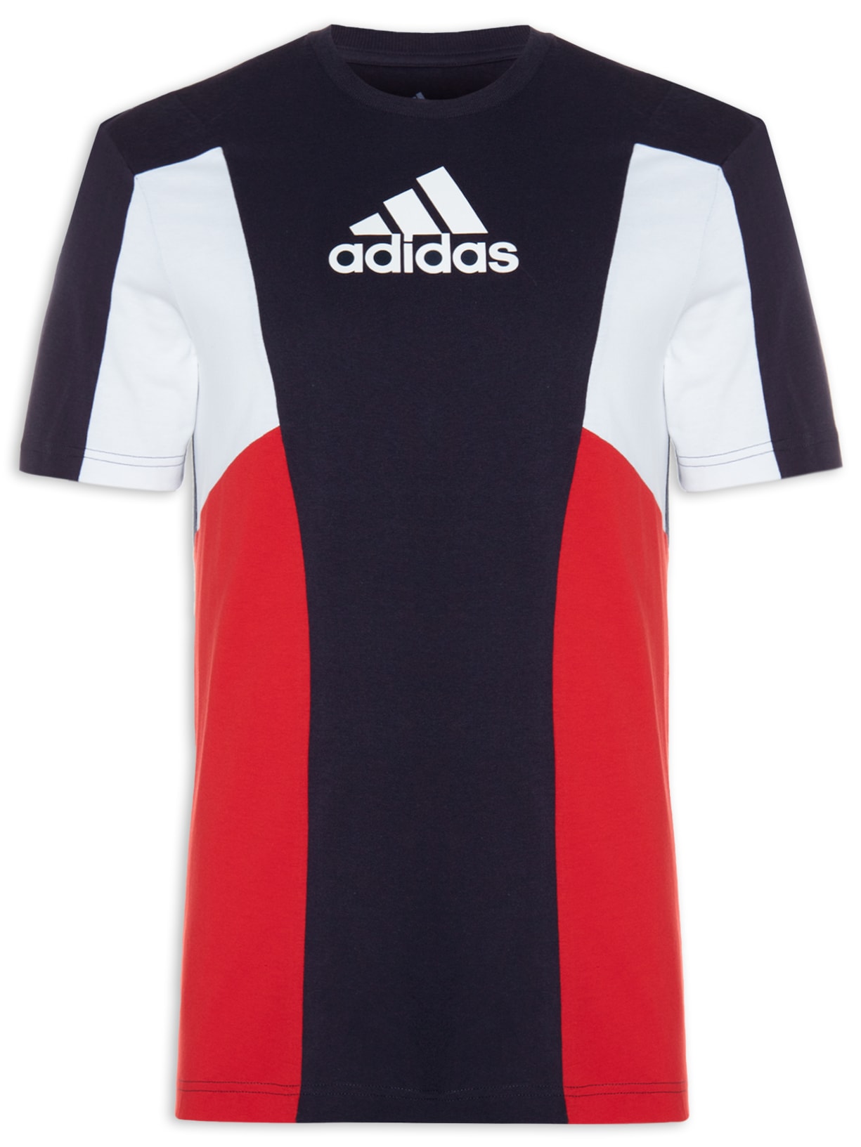 Camiseta Masculina Color Block - Azul