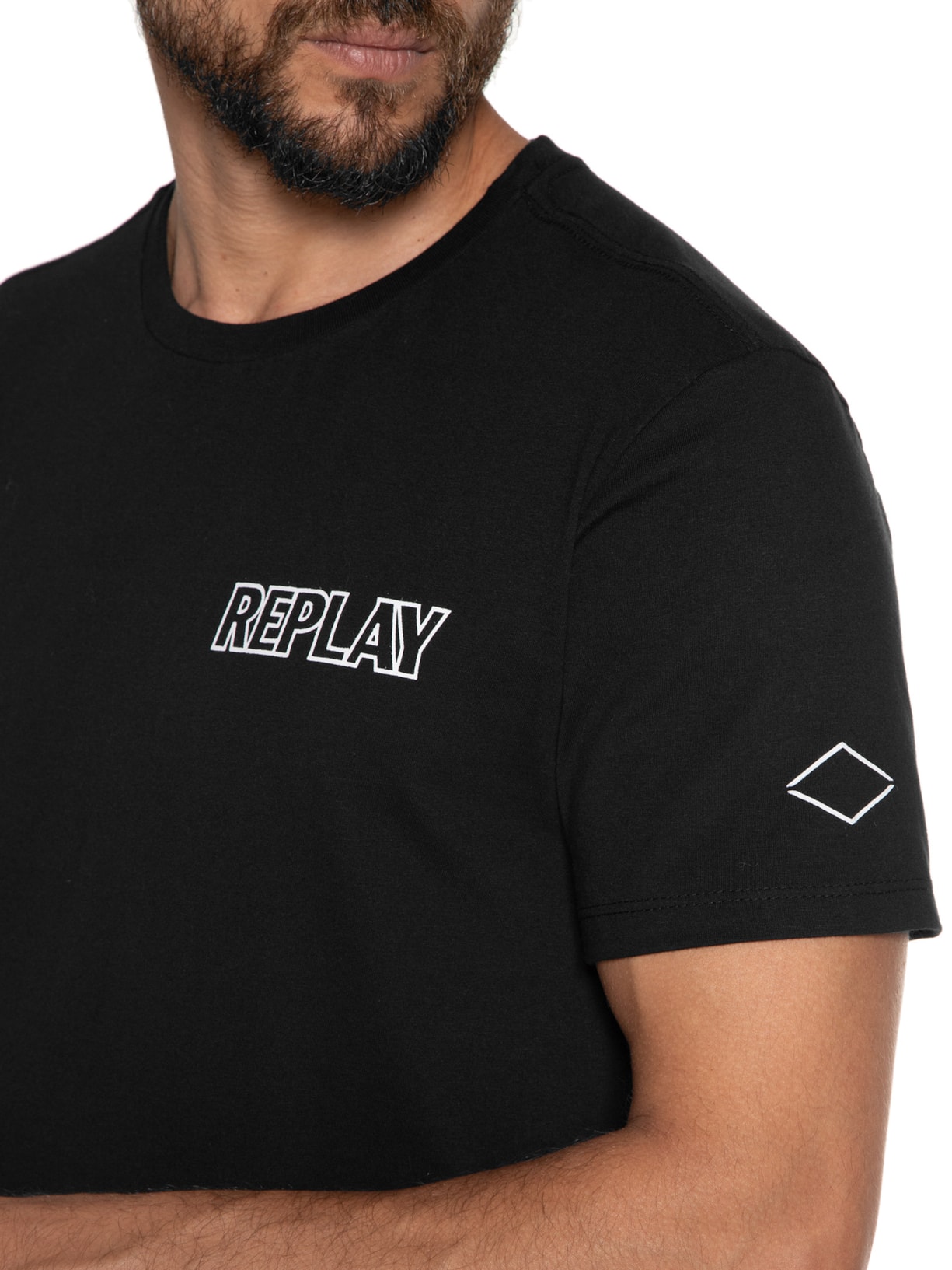 Camiseta Masculina Color Rep Preto Replay