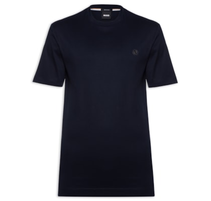 Camiseta Masculina com Aplique C Taut 01 - Azul