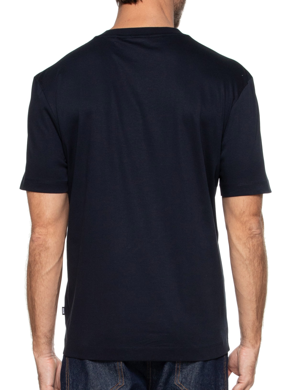 Camiseta Masculina com Aplique C Taut 01 Azul Boss