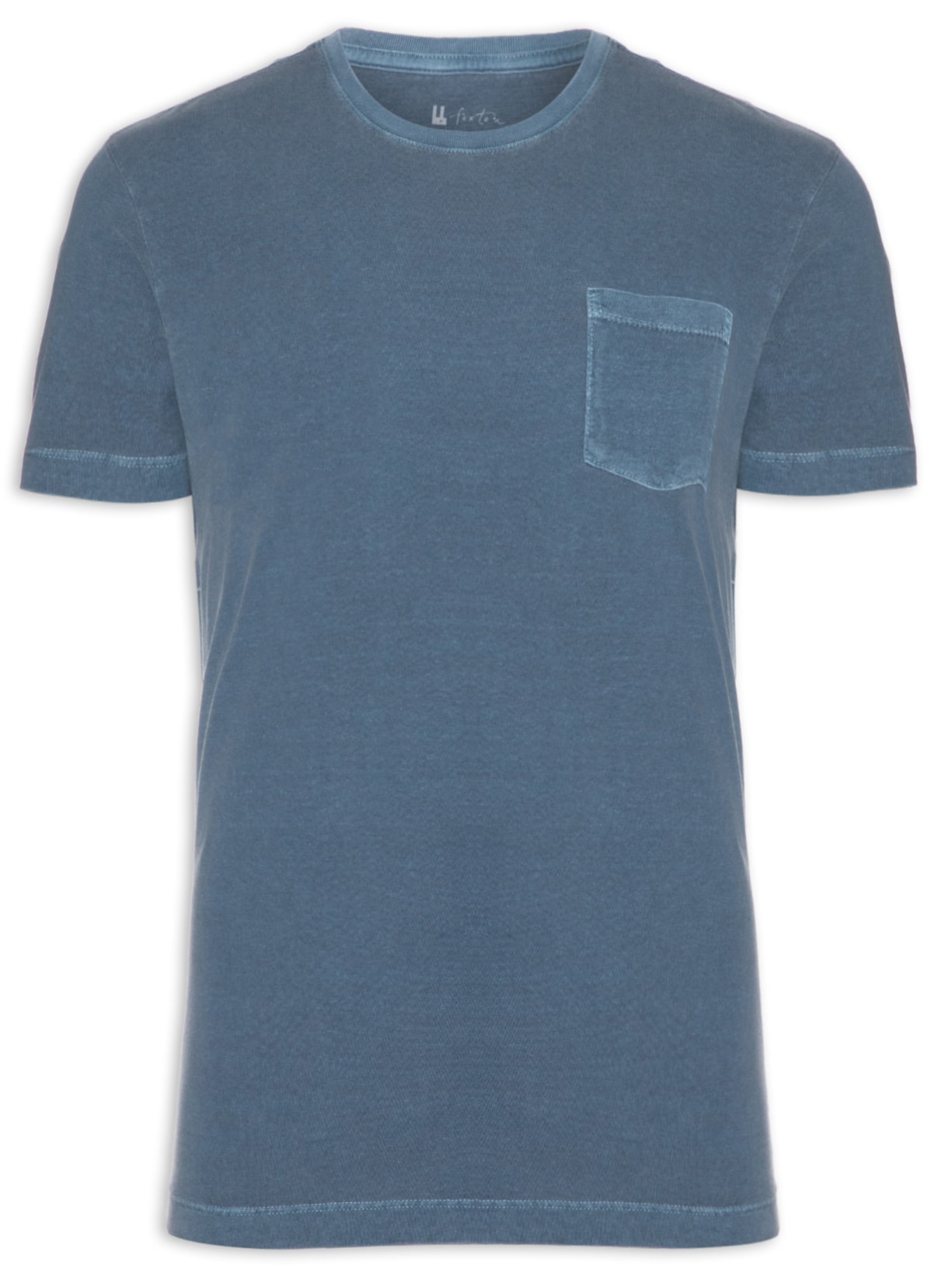 Camiseta Masculina Com Bolso - Azul