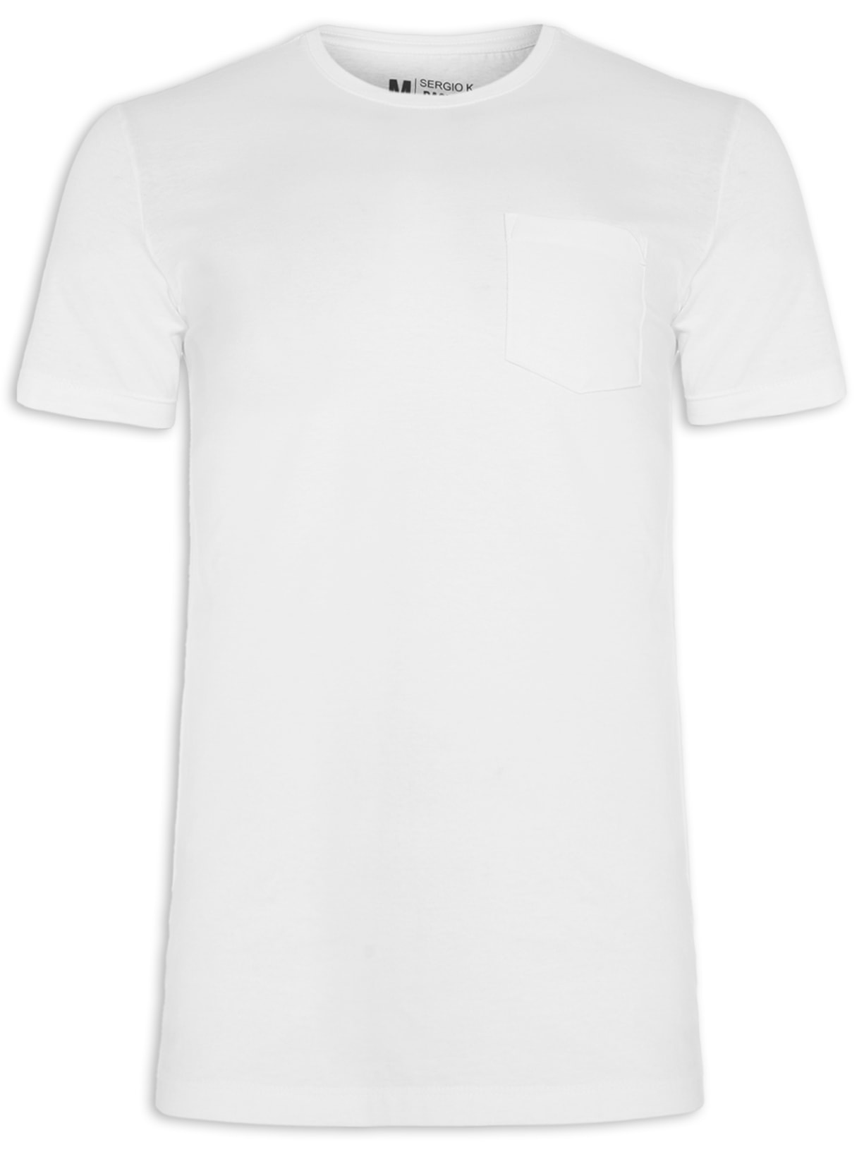Camiseta Masculina Com Bolso Dobrado - Branco