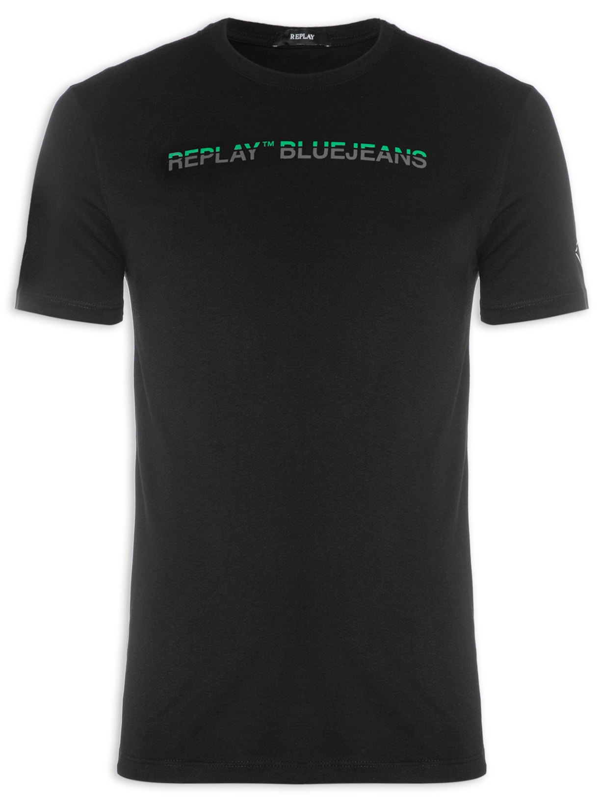 Camiseta Masculina Com Detalhe Fluor - Preto