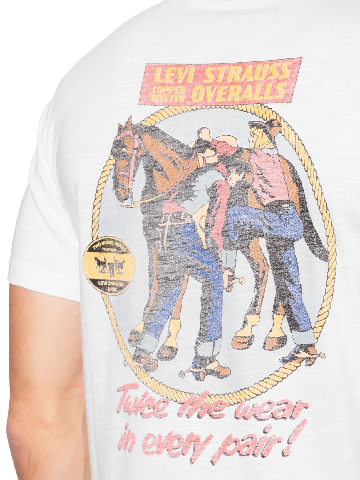 Camiseta Masculina Com Estampa E Gola Tradicional Branco Levi's